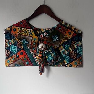 Handmade Western Neckerchief colorful southwestern eclectic Beads 🔵